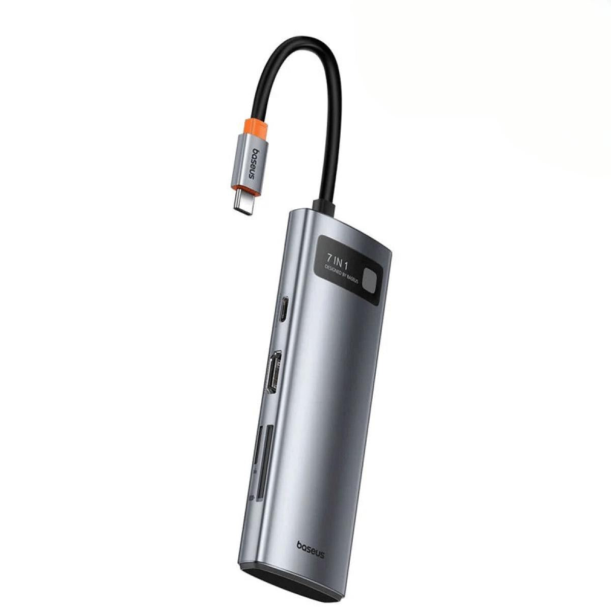 Baseus Gleam Usb Hub 7in1, Usb C To 1x Hdmi4k 60hz + 3x Usb3.0 + 1x Pd + 1x Sd/tf Baseus Gleam Usb Hub 7in1, Usb C To 1x Hdmi4k 60hz + 3x Usb3.0 + 1x Pd + 1x Sd/tf