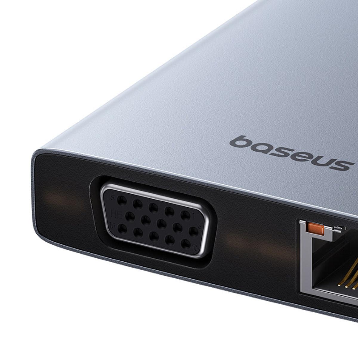 Baseus 13-Port Type-C3 HDMI4K gray 60hz 120hz 3.5mm docking stations PortalJoy Series