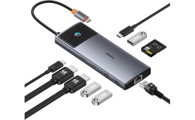 Baseus Hub 10in1 Metal Gleam II Series, docking stations