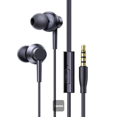 Baseus Encok HZ11 3.5mm Jack Wired Earphone, Universal Headset In-Ear Headphone with Mic - Black