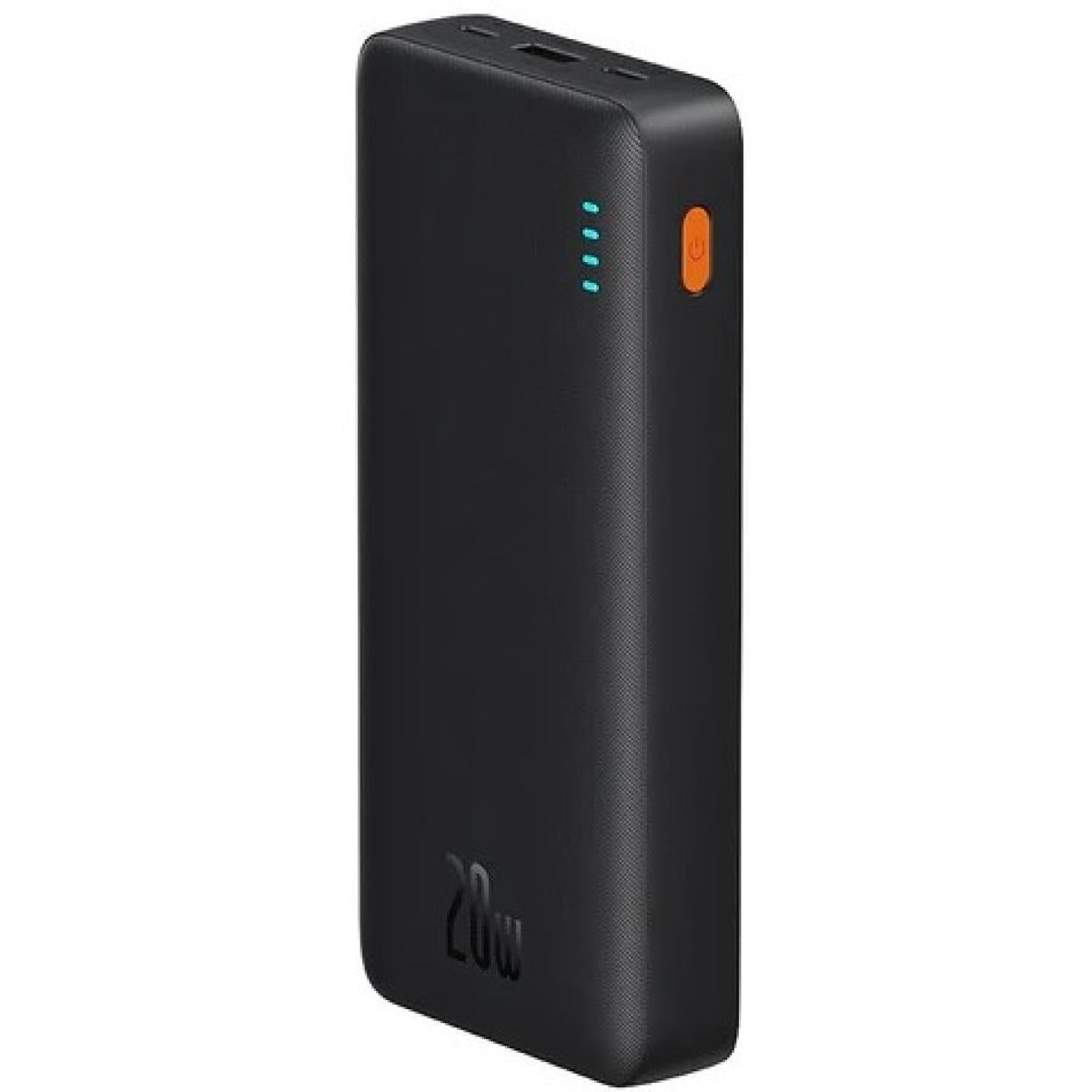 Baseus Airpow Fast Charge Power Bank 20000mah 20w Cluster Black (with Simple Series Containing Universal Usb To Type C 50cm Black）