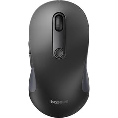 Baseus F02 Ergonomic Dual-Mode Wireless Mouse | Bluetooth 5.2 and 2.4Ghz Connectivity, Silent Buttons, 5 DPI Modes - Black