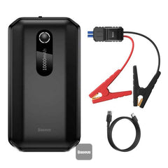 Baseus Super Energy Air Car Jump Starter Built In 10000mah Power Bank 1000a Max Peak Current 12v Car Jump Starter (up To 4.0l Gas, 2.5l Diesel Engines) Emergency Portable Phone Charger Black