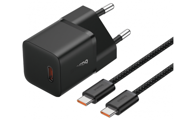 Baseus C 100w GAN5 black 20w 1 meter Fast Charger (mini) 1c Cluster (with: Dynamic