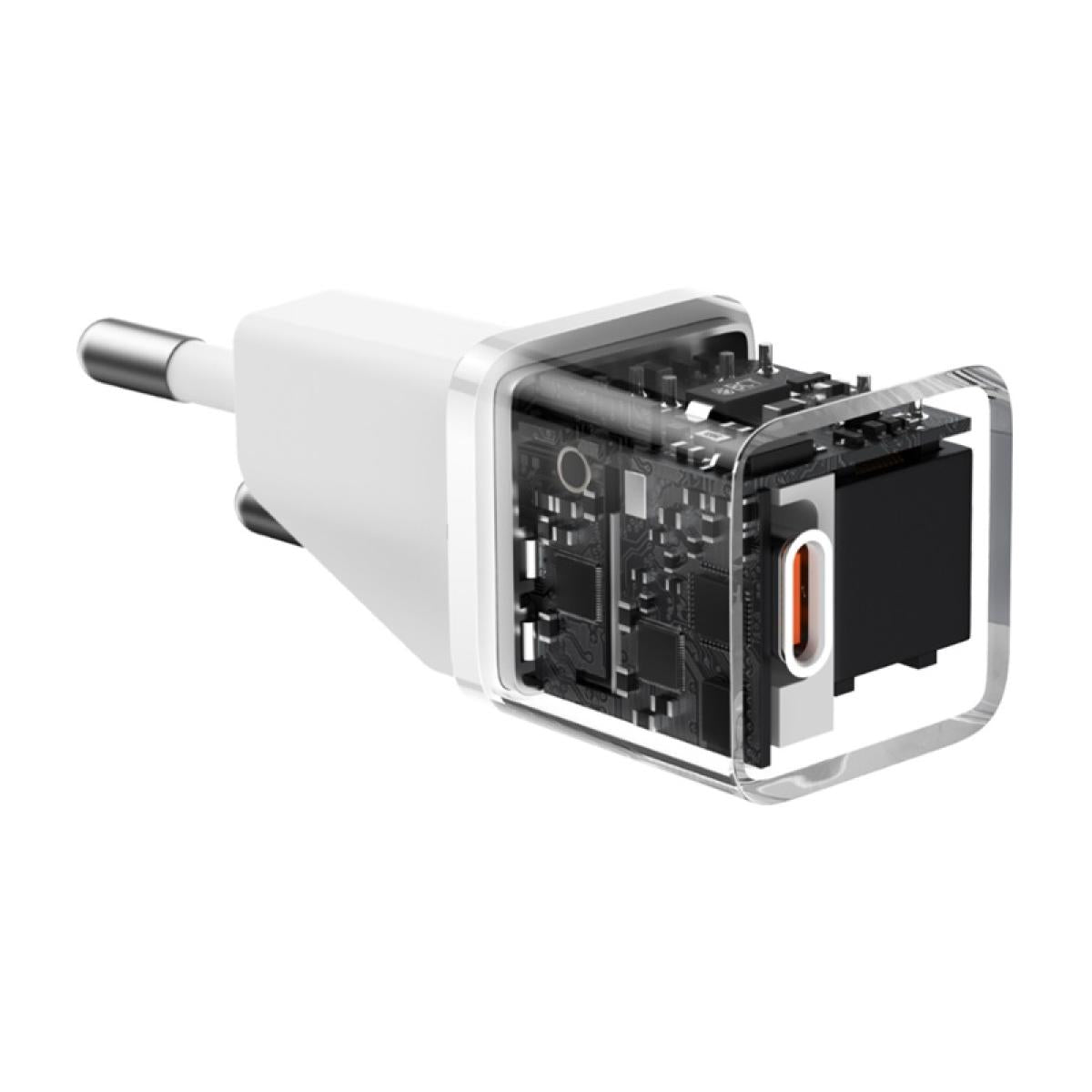 Baseus Gan5 Fast Charger (mini) 1c 20w Eu Moon White (with: Baseus Dynamic 3 Series Fast Charging Data Cable Type C To Type C 100w 1m Moon White) Baseus Gan5 Fast Charger (mini) 1c 20w Eu Moon White (with: Baseus Dynamic 3 Series Fast Charging Data Cable Type C To Type C 100w 1m Moon White)