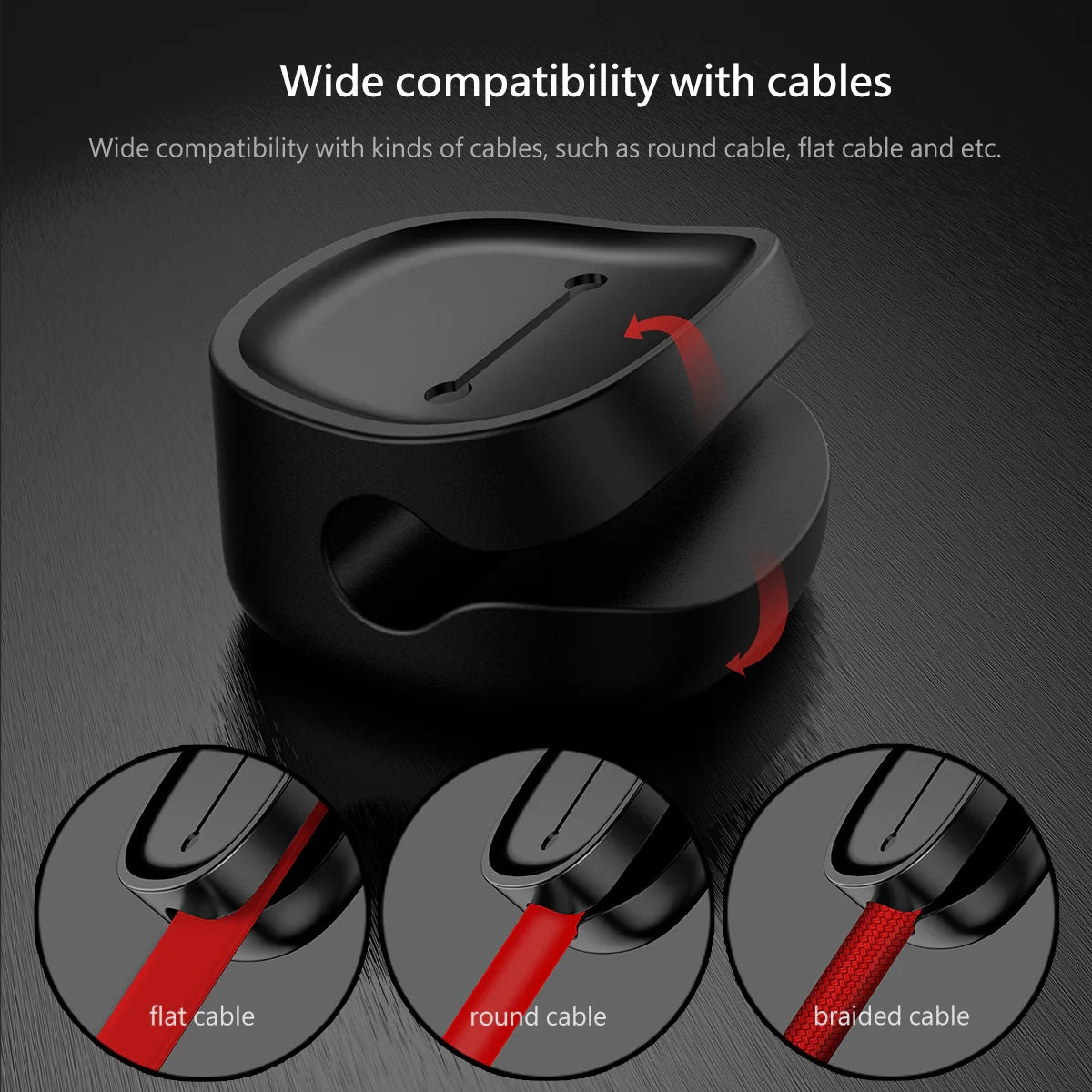 Baseus Magnetic Cable Management Cord Organizer Peas Black Baseus Magnetic Cable Management Cord Organizer Peas Black