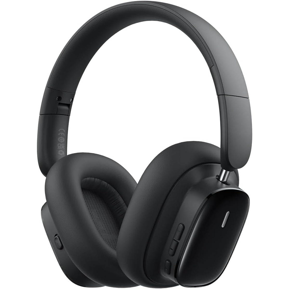 Baseus Bowie H1s Bluetooth Headset Foldable, Aive Noise Cancelling Wireless Over Ear Headphone, Px4 Waterproof, Up To 100hrs Black Baseus Bowie H1s Bluetooth Headset Foldable, Aive Noise Cancelling Wireless Over Ear Headphone, Px4 Waterproof, Up To 100hrs Black