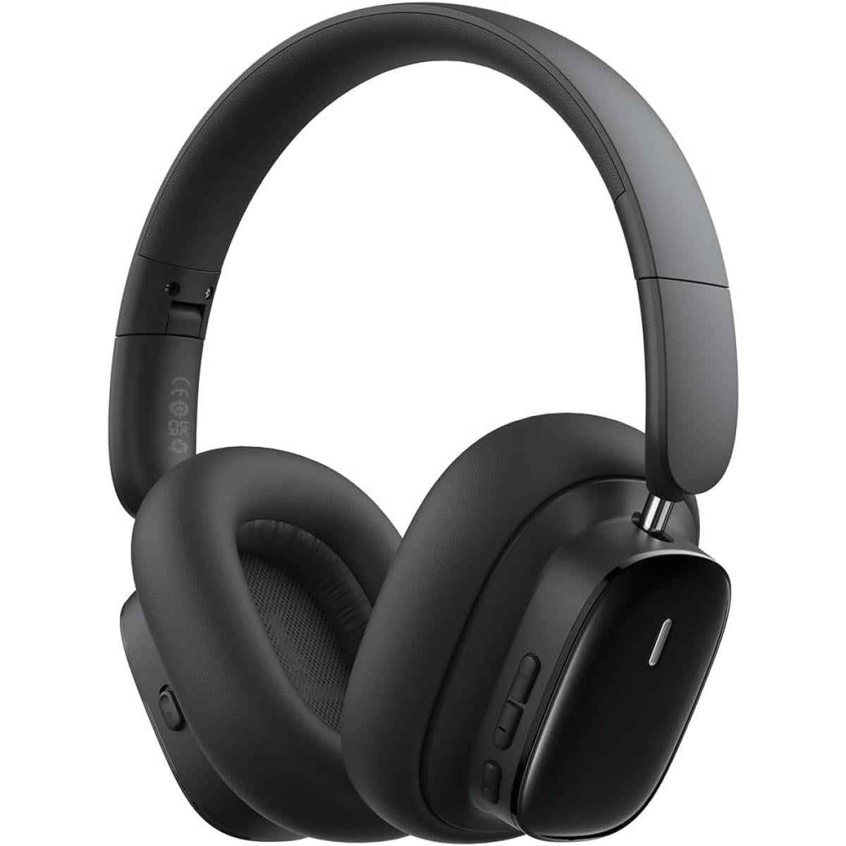 Baseus Bowie H1s Bluetooth Headset Foldable, Aive Noise Cancelling Wireless Over Ear Headphone, Px4 Waterproof, Up To 100hrs Black Baseus Bowie H1s Bluetooth Headset Foldable, Aive Noise Cancelling Wireless Over Ear Headphone, Px4 Waterproof, Up To 100hrs Black
