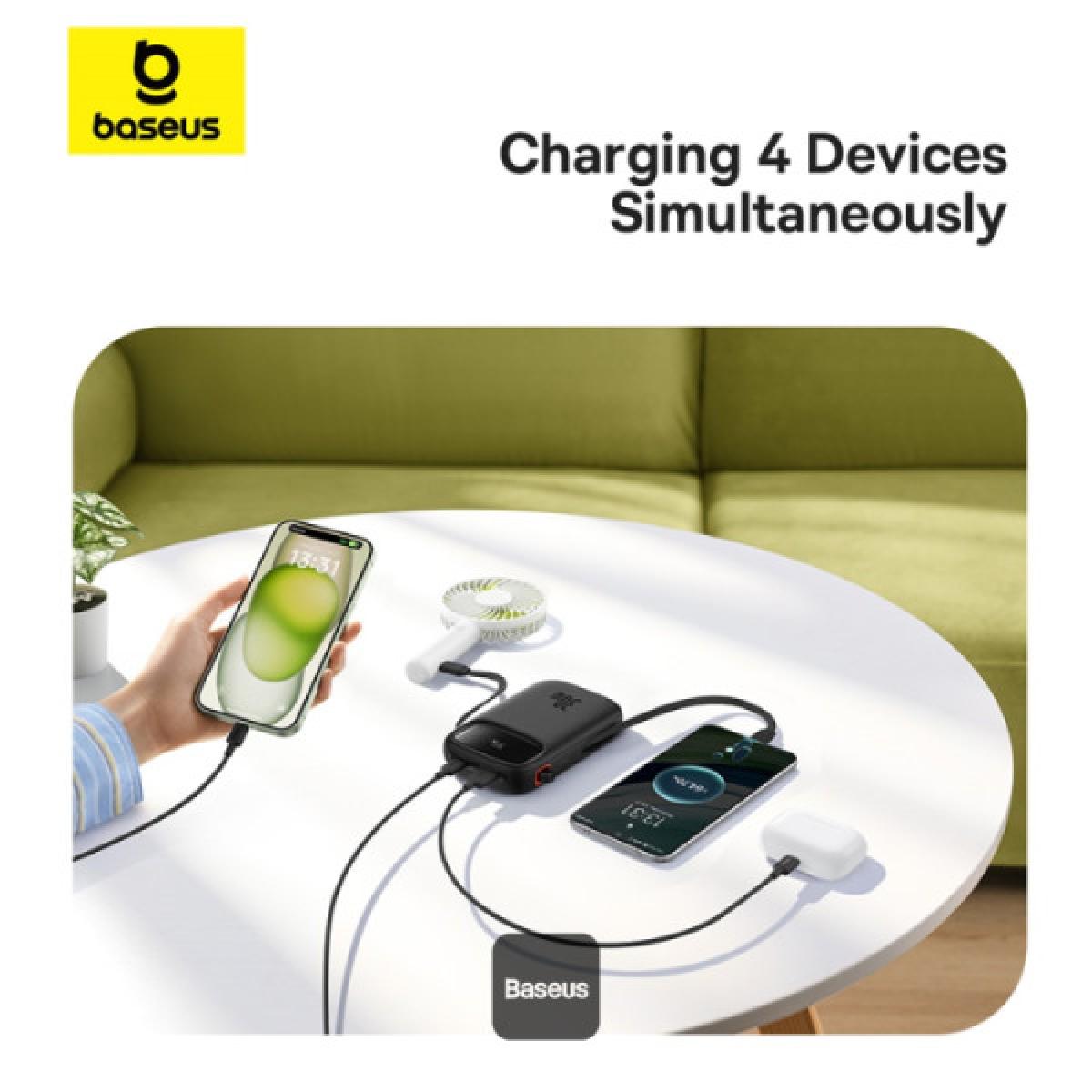 Baseus Qpow2 10000mah Digital Display Fast Charge Power Bank 30w With Built In Dual Type C Cable Black Baseus Qpow2 10000mah Digital Display Fast Charge Power Bank 30w With Built In Dual Type C Cable Black
