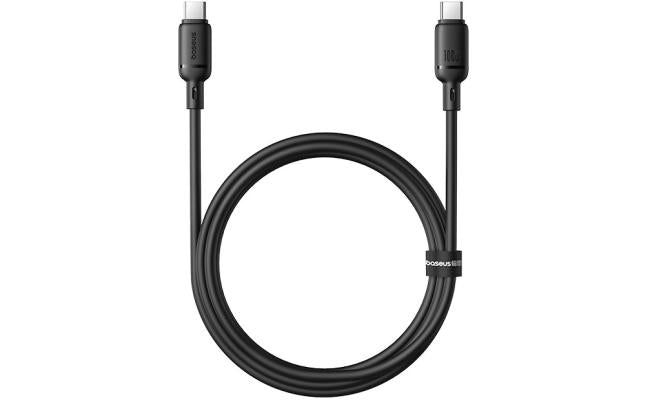 Baseus Silky Series Fast Charging Cable Type C To Type C 100w 2m Black Baseus Silky Series Fast Charging Cable Type C To Type C 100w 2m Black