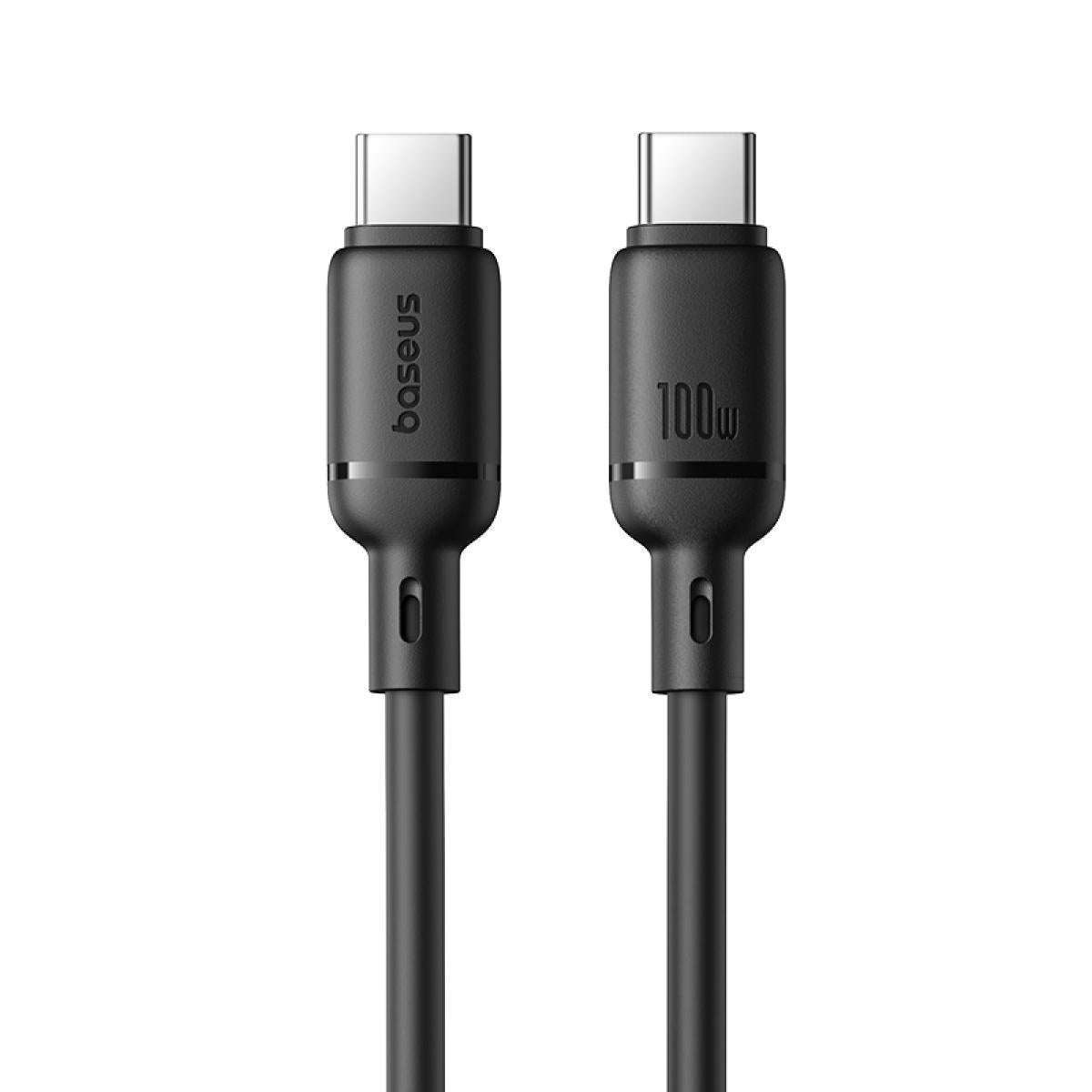 Baseus Silky Series Fast Charging Cable Type C To Type C 100w 2m Black Baseus Silky Series Fast Charging Cable Type C To Type C 100w 2m Black