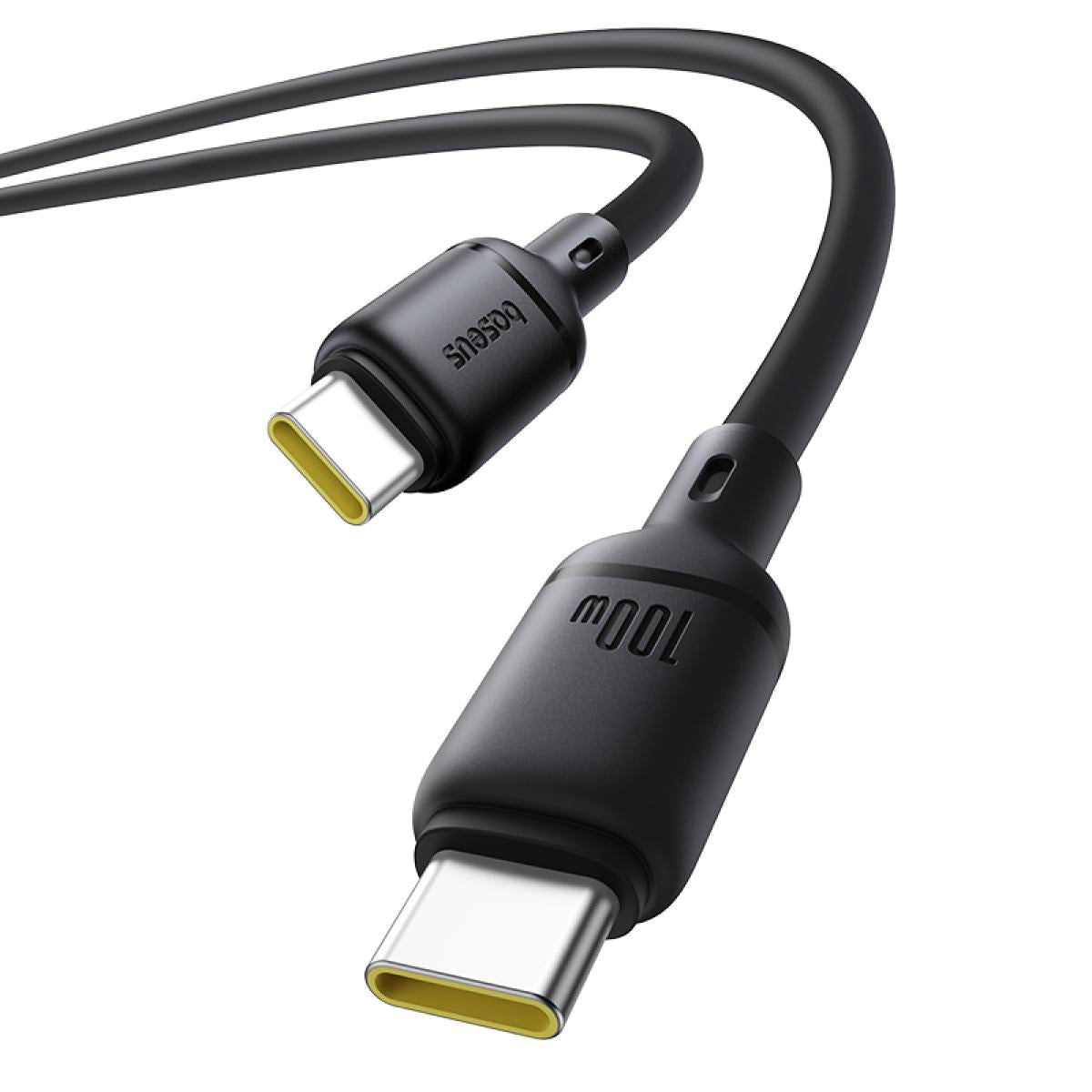 Baseus Silky Series Fast Charging Cable Type C To Type C 100w 2m Black Baseus Silky Series Fast Charging Cable Type C To Type C 100w 2m Black
