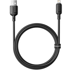 Baseus Silky Series Fast Charging Cable Usb To Lightning 2.4a 1m Black