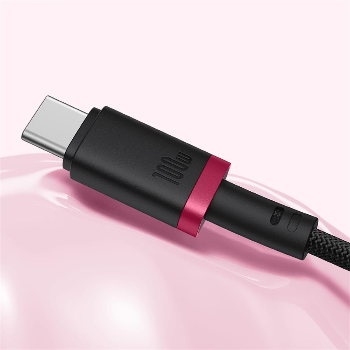 Baseus Dura Series Fast Charging Cable Type - C to Type - C 100W 1 meter - RedBlack