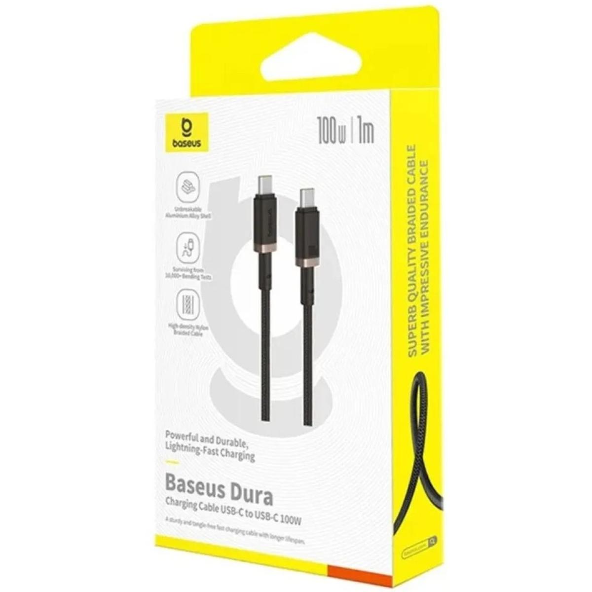 Baseus Dura Series Fast Charging Cable Type - C to Type - C 100W 1 meter - Black