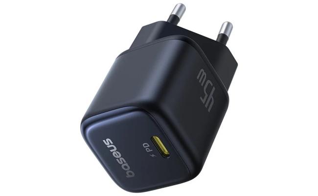 Baseus Picogo Gan Fast Charger 1c 45w EU Cosmic USB - C Port PD3.0, Pps, QC3.0, Fcp, Scp, Afc Black