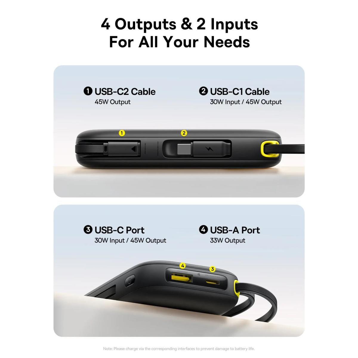 Baseus Qpow 3 Digital Display Power Bank With 2 Built In Usb C Cables 10000mah 45w Cosmic Black Baseus Qpow 3 Digital Display Power Bank With 2 Built In Usb C Cables 10000mah 45w Cosmic Black