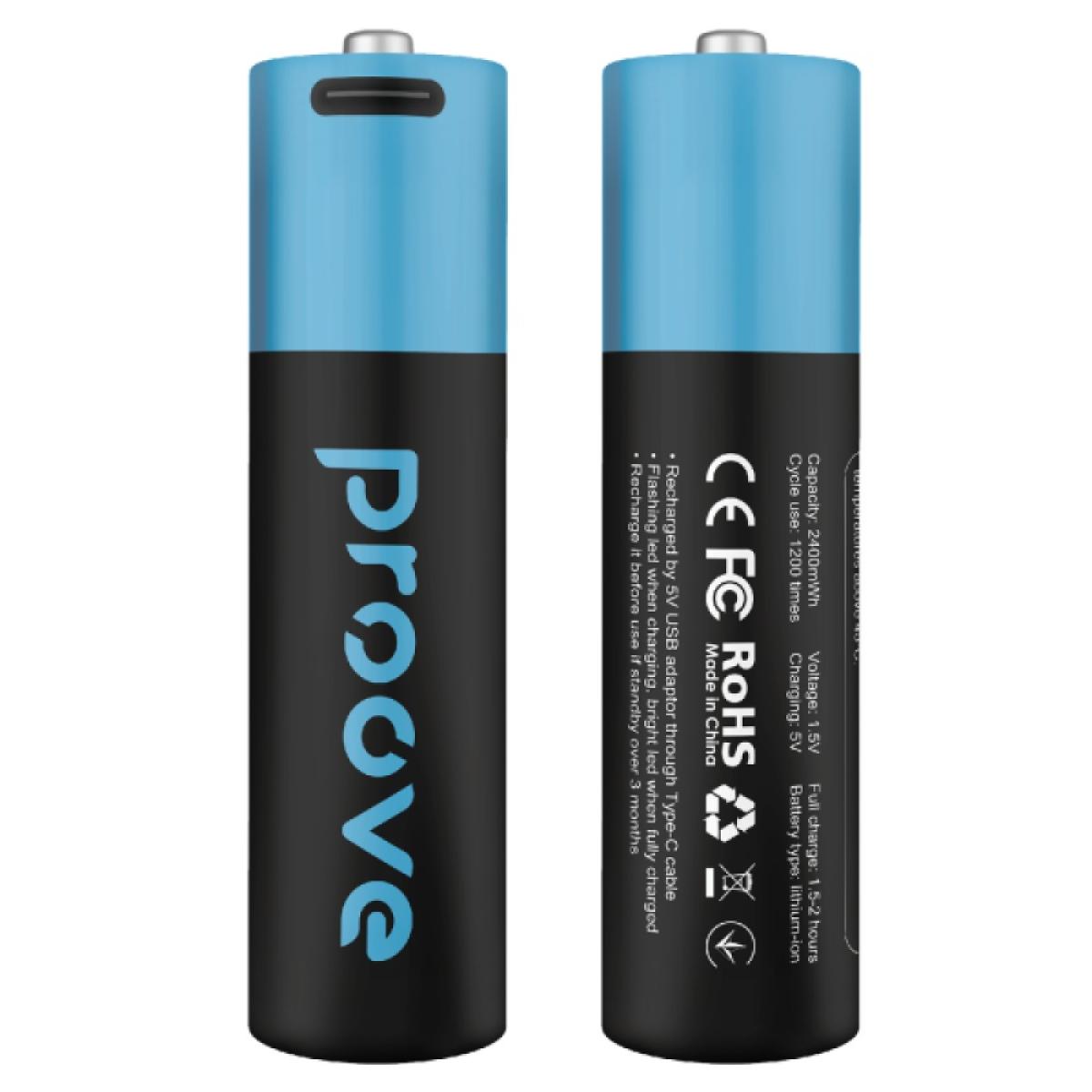 Proove Compa Energy Rechargeable Batteries Aa Type Batteries 2400mwh (2 Pieces)