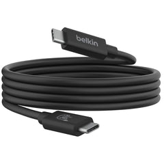Belkin Conne USB4 Cable (4ft/1.2M Power Cable), USB-C to USB-C Cable w/ 240W Power Delivery + 20Gbps - USB4 Compliant Power Cable, Compatible with MacBook, Windows, Chromebook, & More - Black