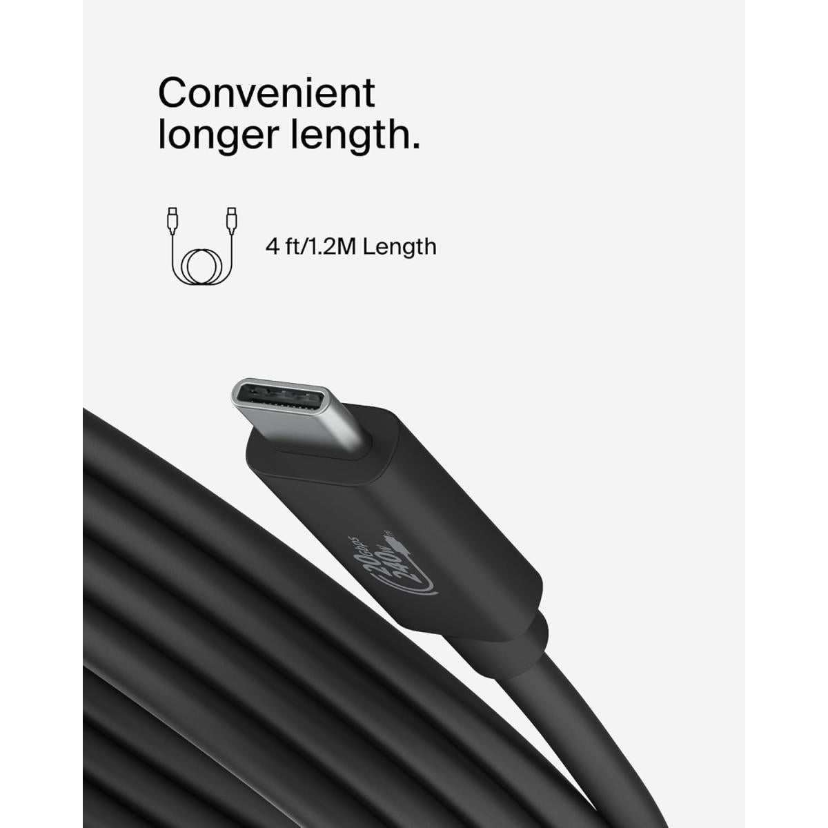 Belkin Conne USB4 Cable (4ft/1.2 meter Power Cable), USB cable