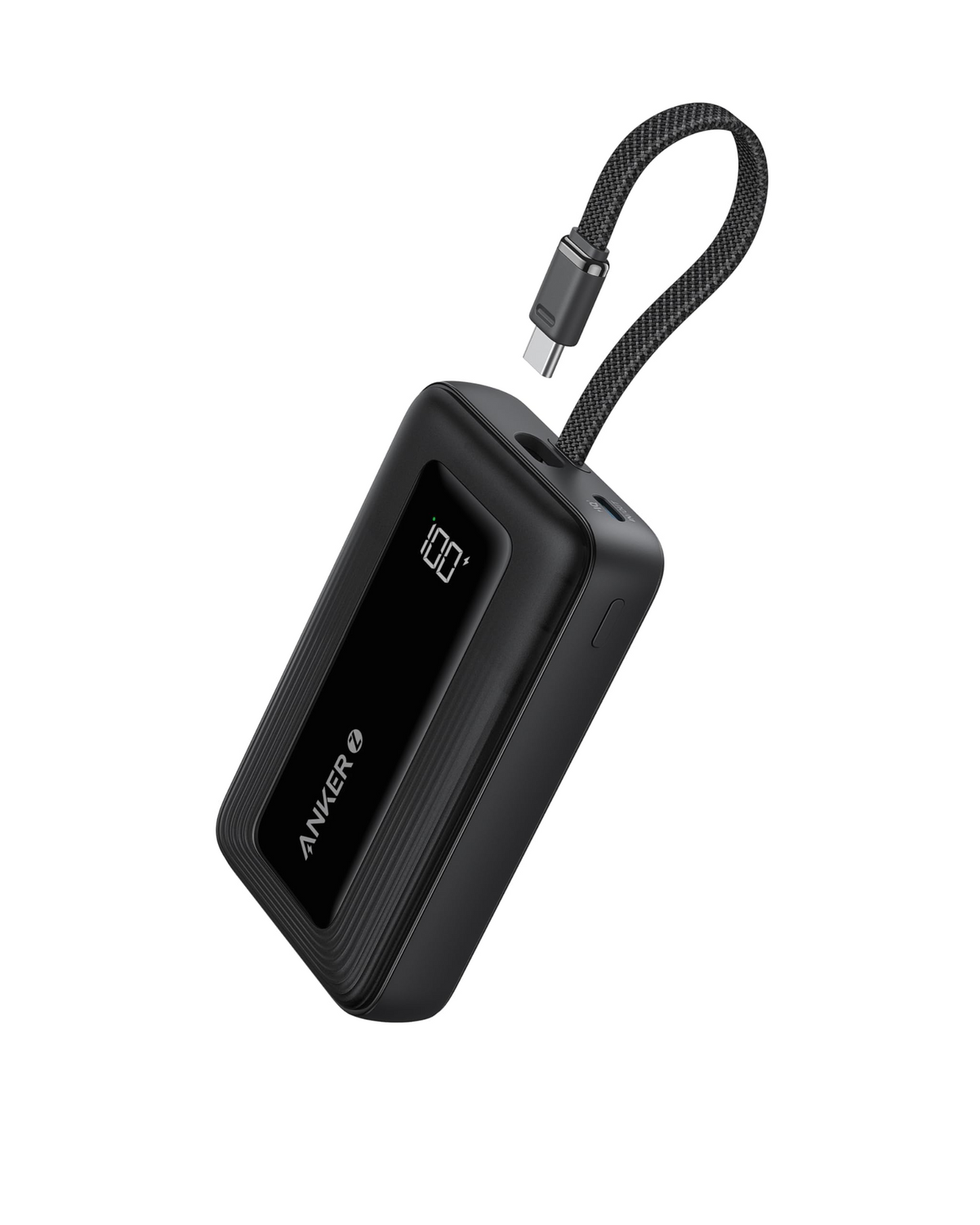 Anker Power Bank (10K- 30W- Built-In USB-C Cable) Zolo - Black