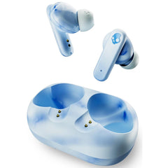 Skullcandy EcoBuds True Wireless (Bluetooth 5.2) In-Ear Earbuds w/ Microphone, Rich, Clear Audio, 8 Hours Total Battery + Rapid Charge Case, Water & Dust Resistant, Call & Media Touch Controls & EQ - Glacier | S2EOW-Q764 | - CompuMe
