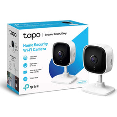 Tp Link Tapo C100 1080p Indoor Security Camera W/ Motion Deteion 2 Way Audio Siren Night Vision Cloud & Sd Card Storage Works W/ Alexa & Google Home - CompuMe