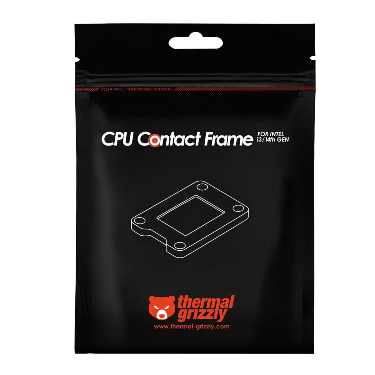Thermal Grizzly - CPU Conta Frame Intel 13th & 14th Generation - for Optimized CPU Conta Pressure to Improve The Cooling Performance - Easy Install - by der8auer