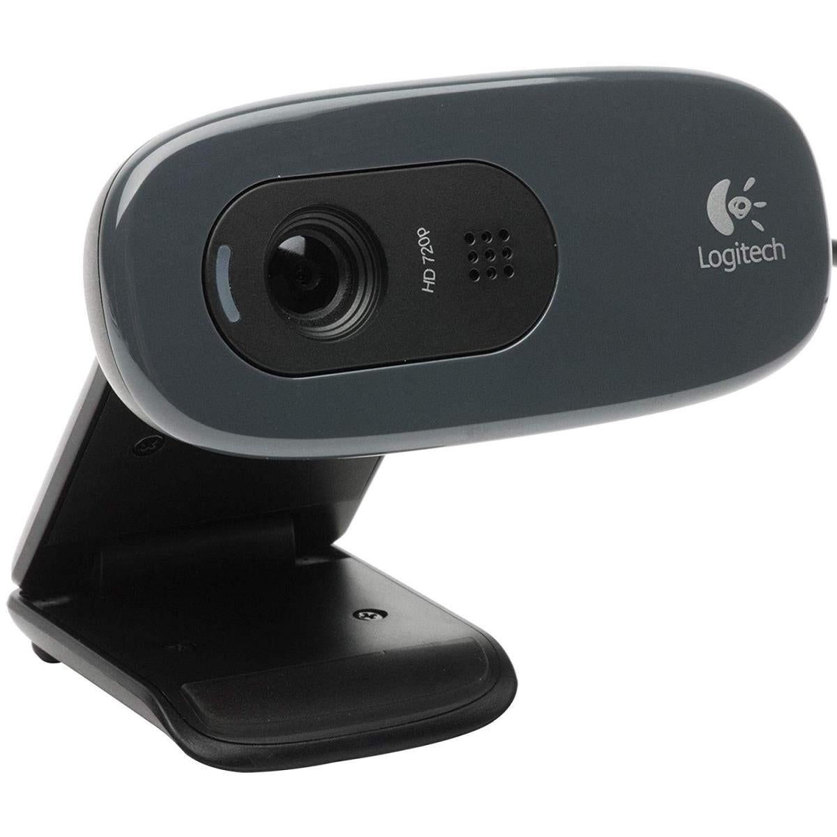Logitech C270 HD Webcam 720p Widescreen HD Video Calling Light Correion Noise-Reducing Mic For Skype, FaceTime, Hangouts, WebEx - Black