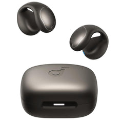 Anker Soundcore C40i, Open Ear Earbuds, Clip On Headphones, Flexible Joint Design, Button Controls, Lightweight Comfort, Stable Fit With Attachable Ear Grips, Expansive Drivers For Clear Sound Black - CompuMe