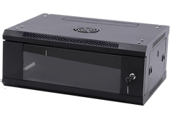 4U Slimline Wall Mount Network Rack 550x400x210mm – Compact Server Cabinet with PDU & Fan