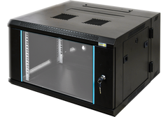 6U Wall Mount Server Rack Cabinet 600x450x350mm – Professional 19" Enclosure with 4-Socket PDU & Fan