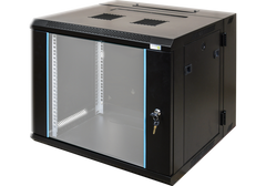 9U Data & Network Server Cabinet 600x450x500mm – Wall Mount Rack with Integrated 4-Way PDU & Cooling