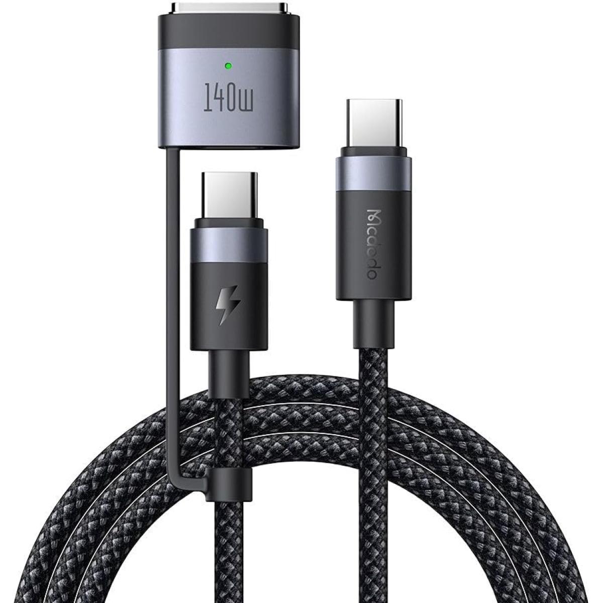 Mcdodo CA-0140 MagSafe 3 PD3.1 240w/140w, MagSafe Cable USB-C To USB-C Cable, Charging Cable PD3.1, Macbook Air Charging Cable, Macbook Pro Charging Cable, Apple iPhone 15 Pro Charging Cable - Black