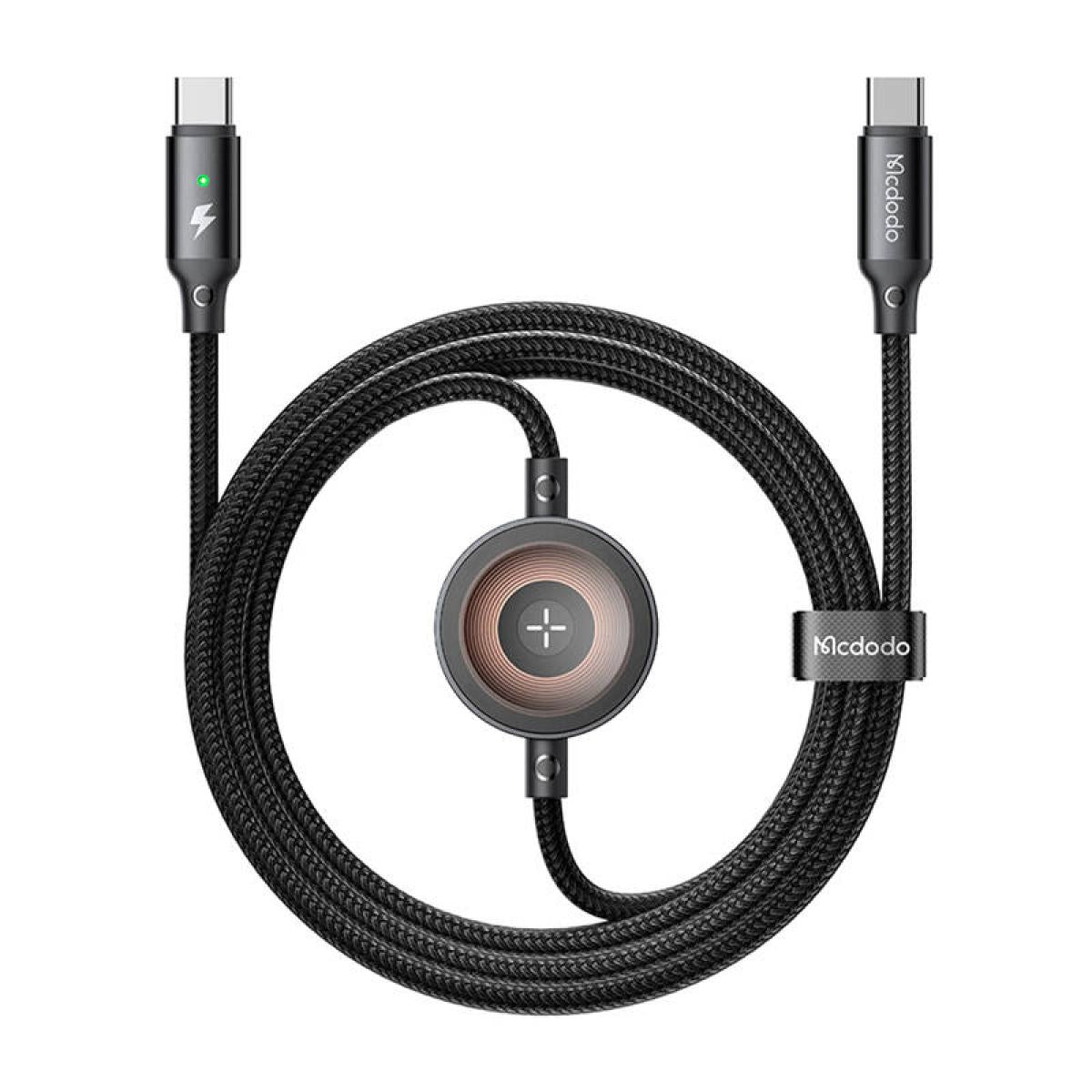 Mcdodo CA-2580 2-in-1 USB-C cable + Apple Watch charger, 60W, 1.5m - Black