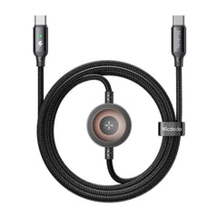 Mcdodo Ca 2580 2 In 1 Usb C Cable + Apple Watch Charger, 60w, 1.5m Black