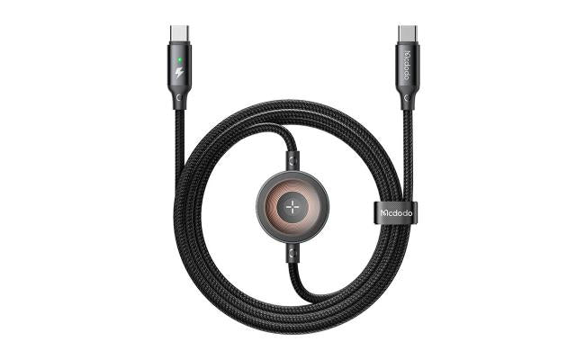 Mcdodo Ca 2580 2 In 1 USB - C Cable + Apple Watch Charger, 60w, 1.5 meter Black, wireless