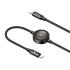 Mcdodo Ca 2580 2 In 1 USB - C Cable + Apple Watch Charger, 60w, 1.5 meter Black, wireless