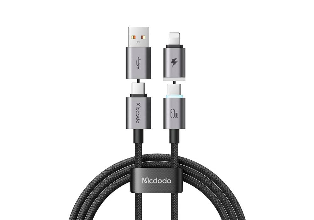 mcdodo Cab Nexus 4-in-1 MagTidy Travle Cable compatible for iPhones, iPads, Macbooks, Type-C Laptops. 1.2m - 18 Month Warranty