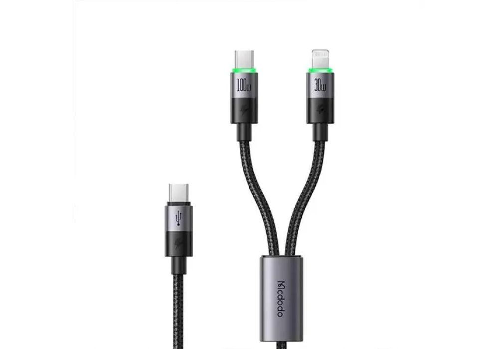 MCDODO CA-670 1.5M Type-C to Type-C & Phone 100W 2-in-1 Cable - 18 Month Warranty