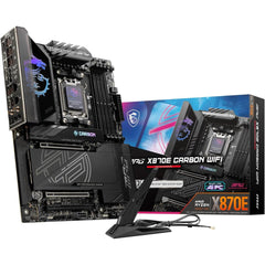 Msi Mpg X870e Carbon Wi Fi Am5 Atx Amd X870e Chipset Ddr5 4x M.2 Slots, 3x Pci E X16 Slots, Wi Fi 7 & Bt5.4 Conneivty, Black - CompuMe