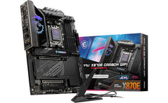 MSI MPG X870E Carbon Wi-Fi AM5 ATX AMD X870E Chipset DDR5 4x M.2 Slots, 3x PCI-E x16 Slots, Wi-Fi 7 & BT5.4 Connectivty, Black