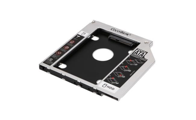 Aluminum Plastic Universal 2nd Hdd Caddy 9.5mm Sata 3.0 2.5" Ssd Hdd Case - CompuMe