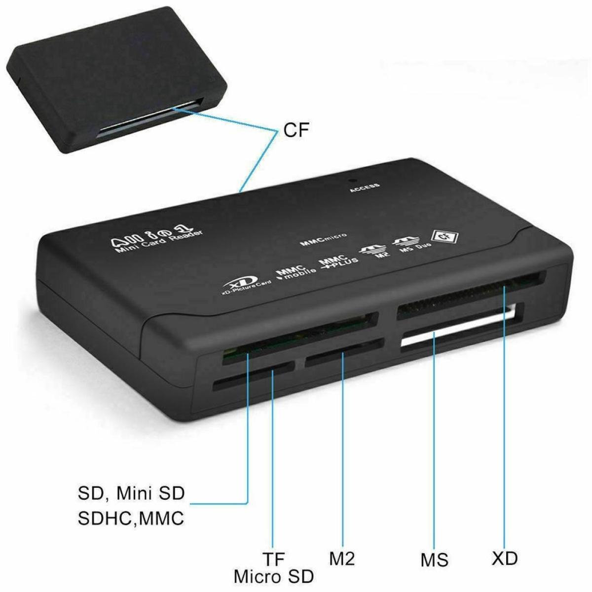All in One USB 2.0 Card Reader (SD / microSD / M2 / XD / CF)