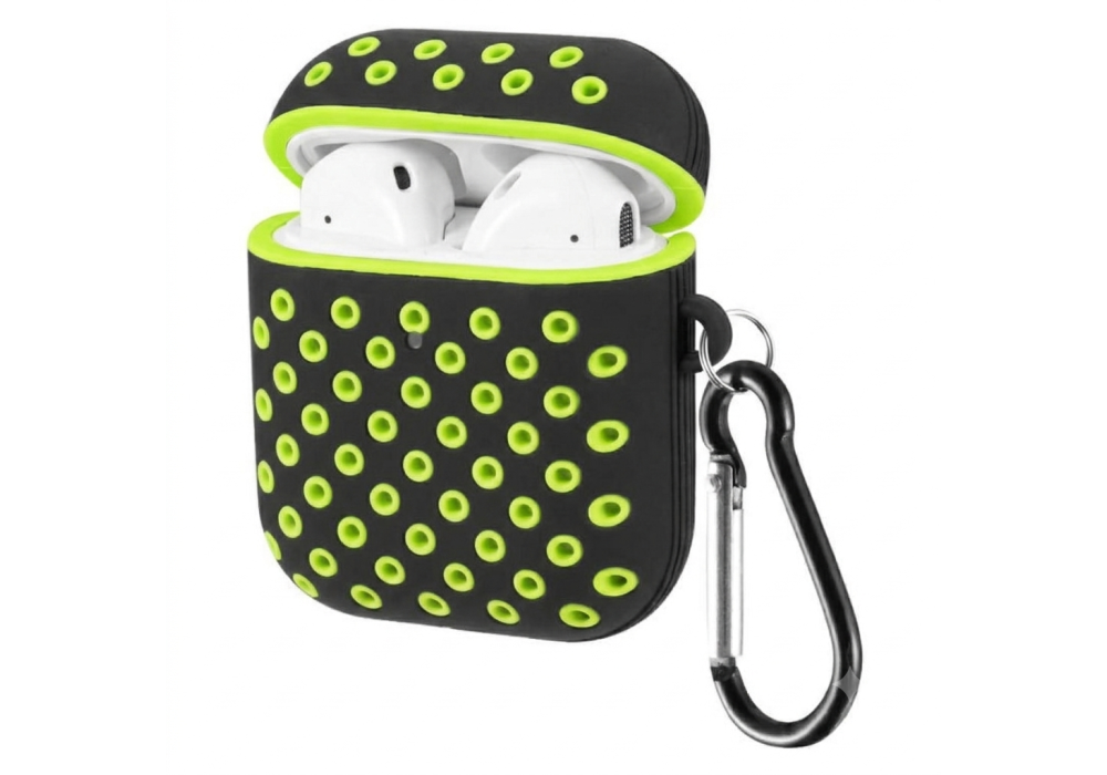 AirPods 1 & 2 Case With Hook - Yellow & Black