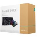 DeepCool Castle 240EX – 240mm ARGB Liquid CPU Cooler, Anti‑Leak Tech, Dual‑Chamber Pump, TF120 S Fans