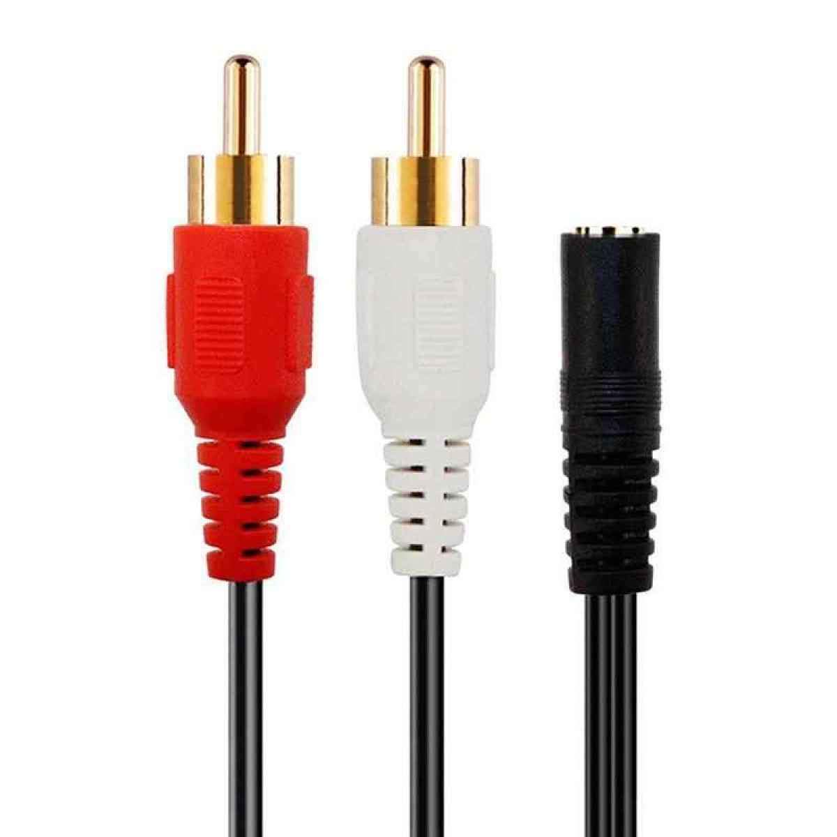 AUX 1 Female to 2 RCA Male Cable