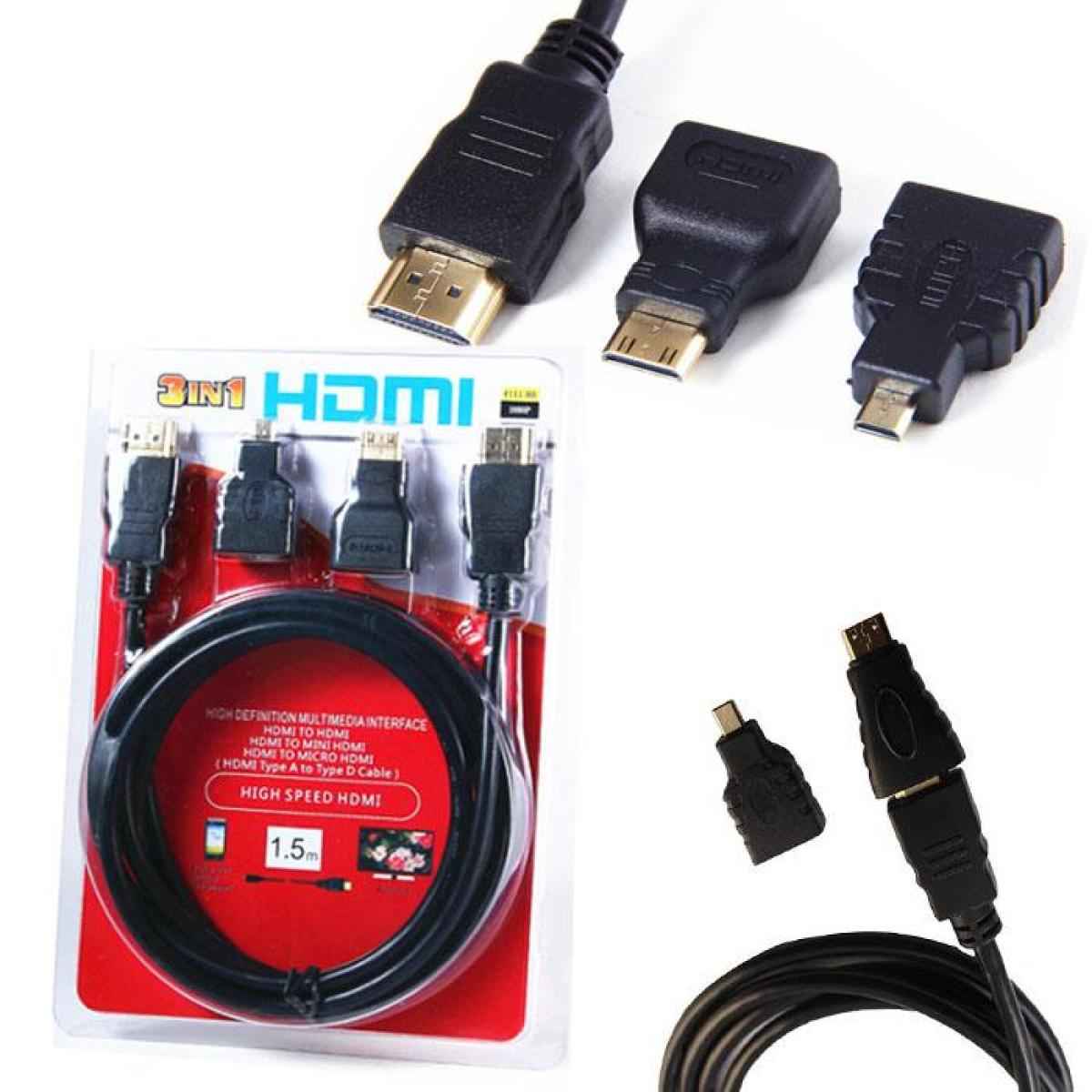 HDMI 3 IN 1 HDMI to MINI/MICRO HDMI Adapter Cable