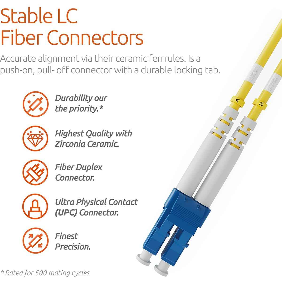 LC-SC Singlemode Fiber Patch Cord Duplex- 1M