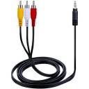 Cable CB-RCA 3*1 - 3RCA to 1 3.5MM Jack